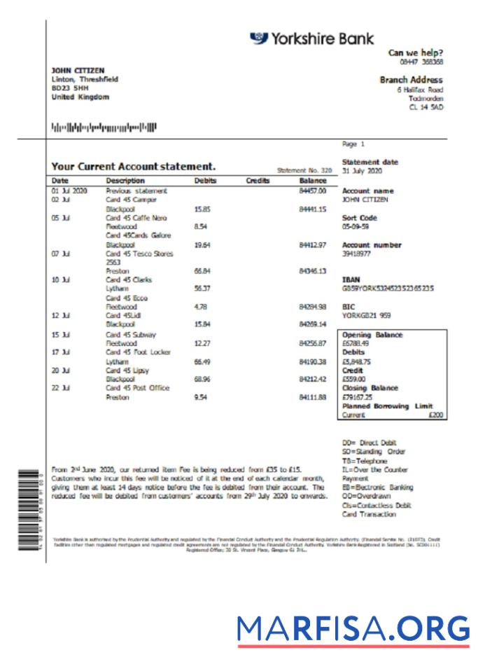 Printable UK Yorkshire version 2 sample